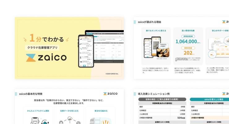 zaicoの説明資料の画像